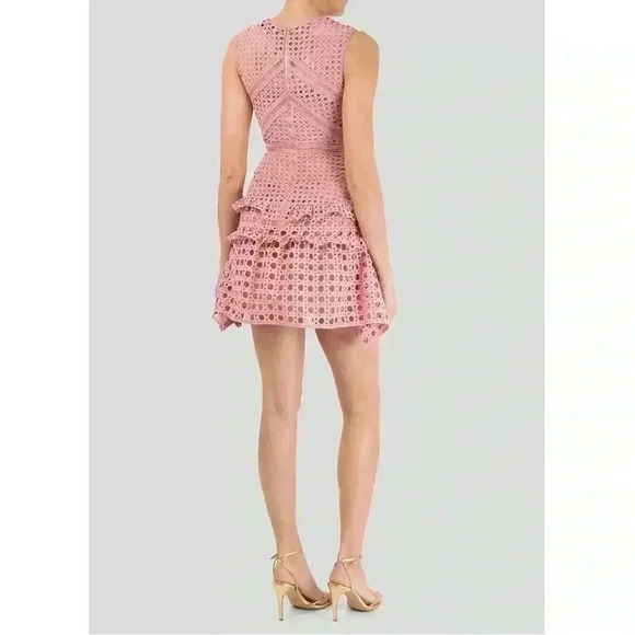 Self-Portrait Crosshatch Frill Mini Dress US 8 - Picture 3 of 8